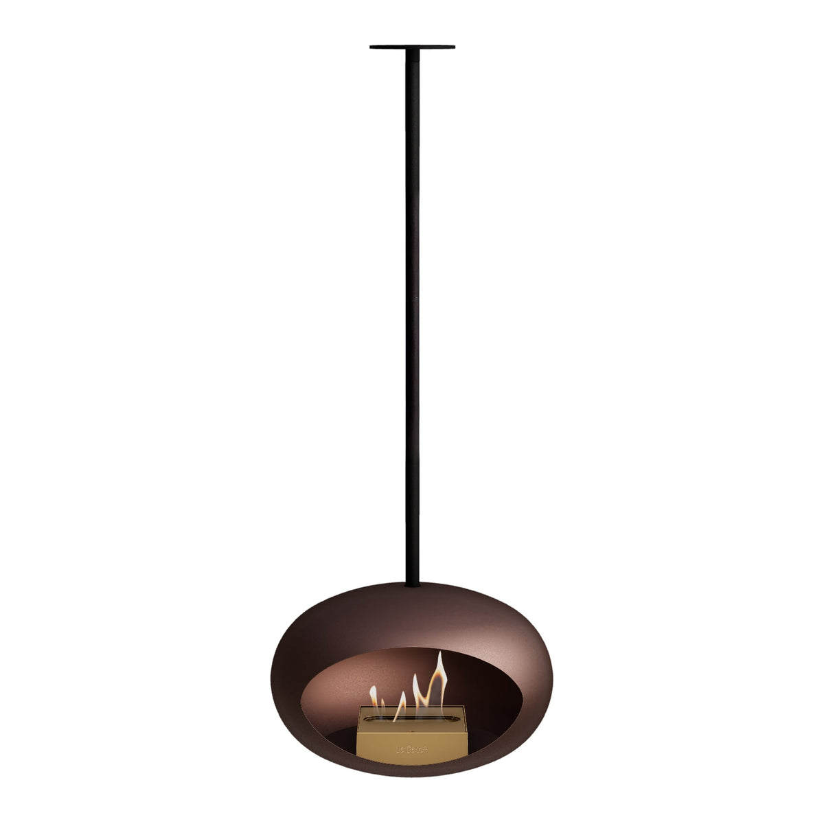 Le Feu Sky Dome Mocca Fireplaces Nüline Distribution 140 cm black rose gold burner