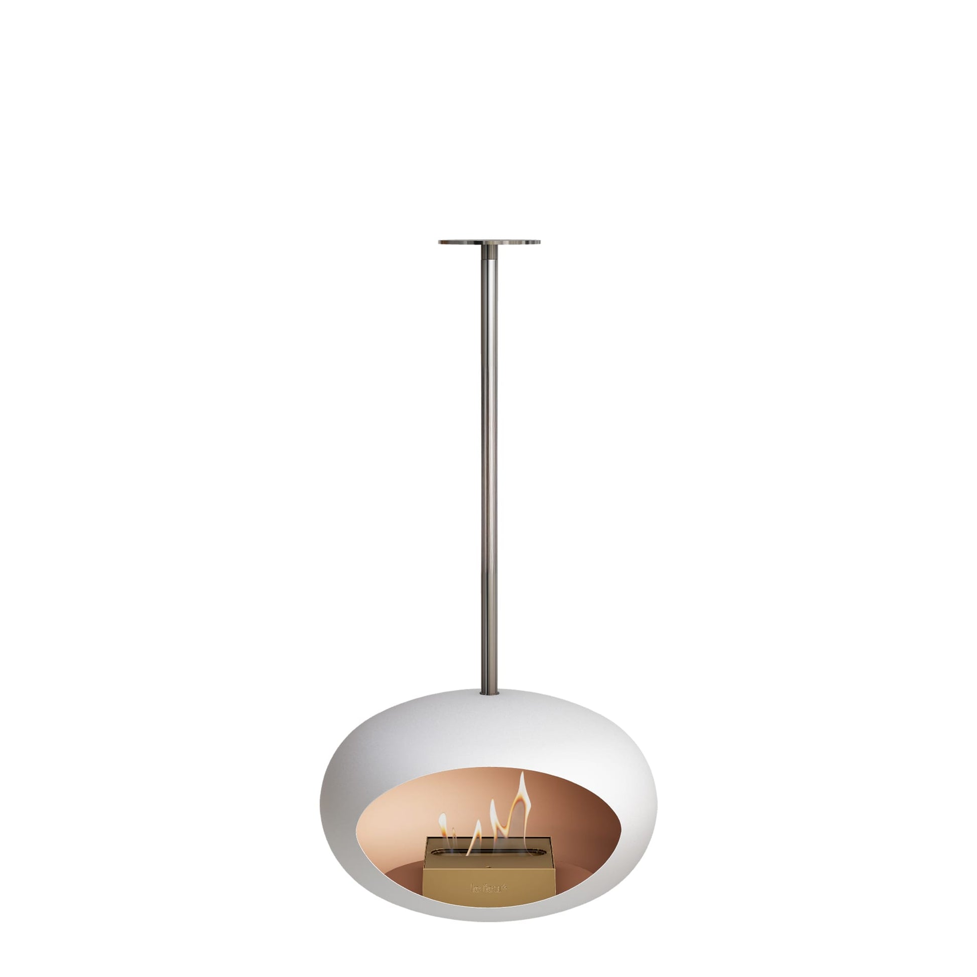Le Feu Sky Dome <br>White Fireplaces Nüline Distribution 100 cm polished steel rose gold burner