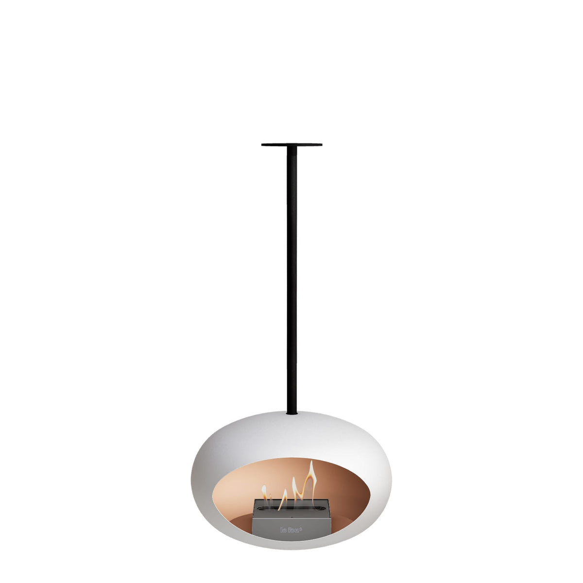 Le Feu Sky Dome White Fireplaces Nüline Distribution 100 cm black steel burner