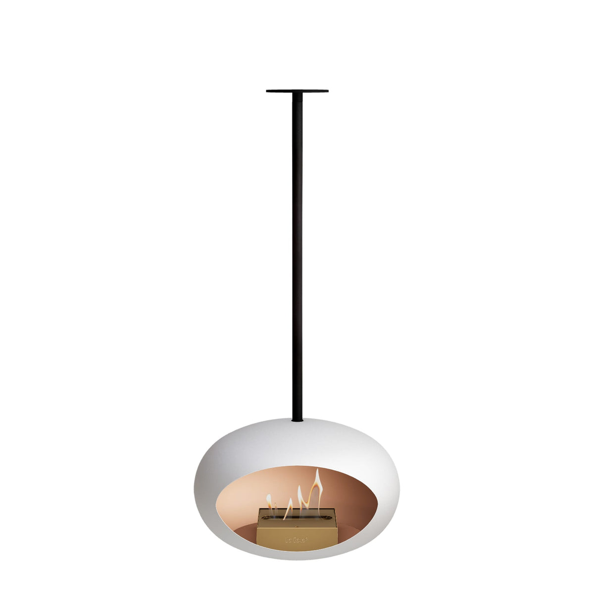 Le Feu Sky Dome White Fireplaces Nüline Distribution 120 cm black rose gold burner