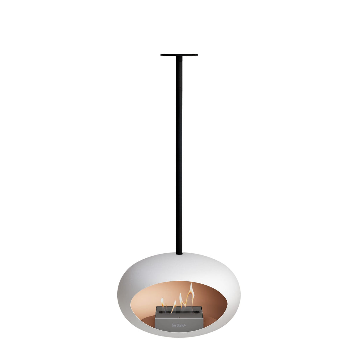 Le Feu Sky Dome White Fireplaces Nüline Distribution 120 cm black steel burner