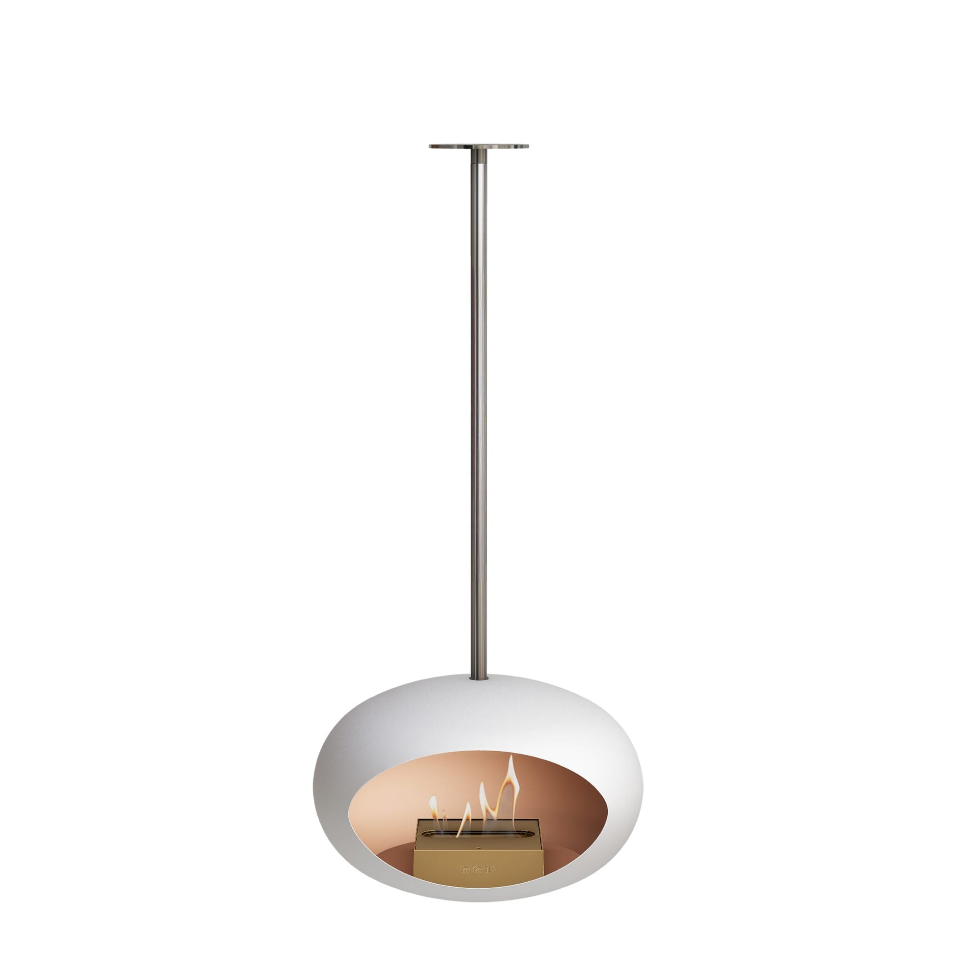 Le Feu Sky Dome <br>White Fireplaces Nüline Distribution 120 cm polished steel rose gold burner