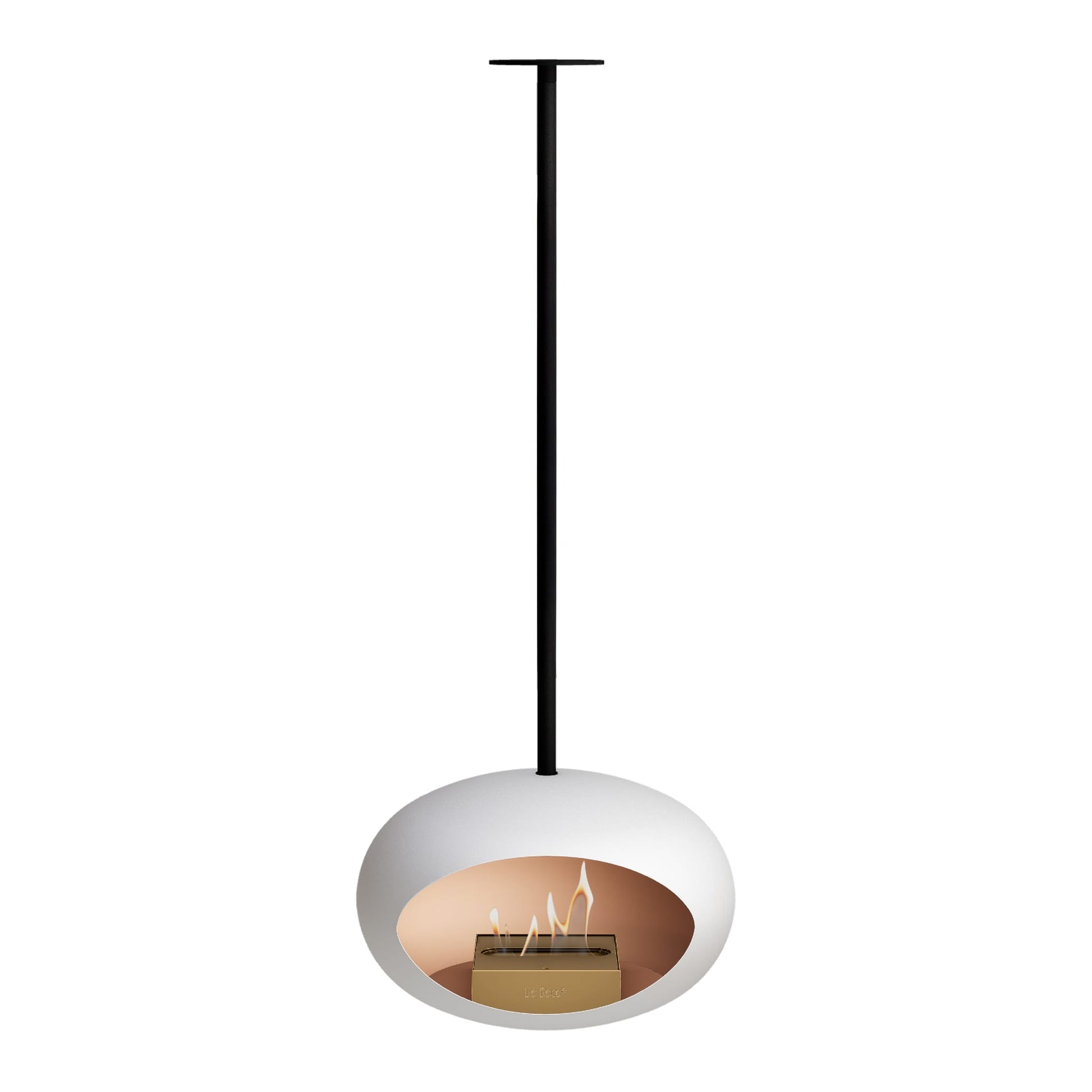 Le Feu Sky Dome <br>White Fireplaces Nüline Distribution 140 cm black rose gold burner