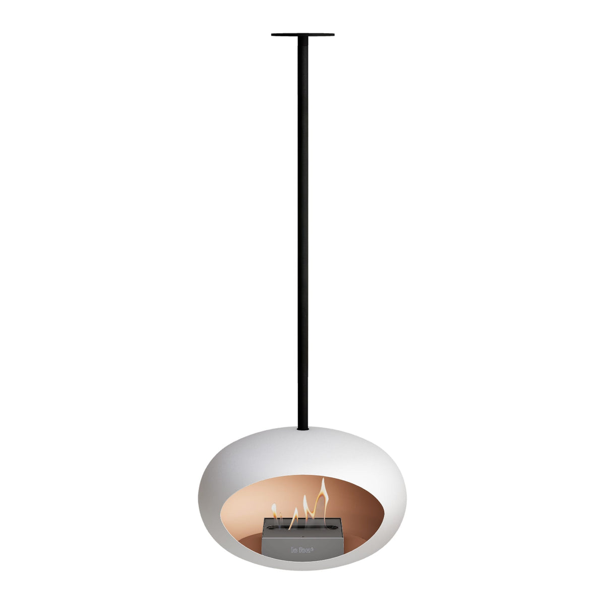 Le Feu Sky Dome White Fireplaces Nüline Distribution 140 cm black steel burner