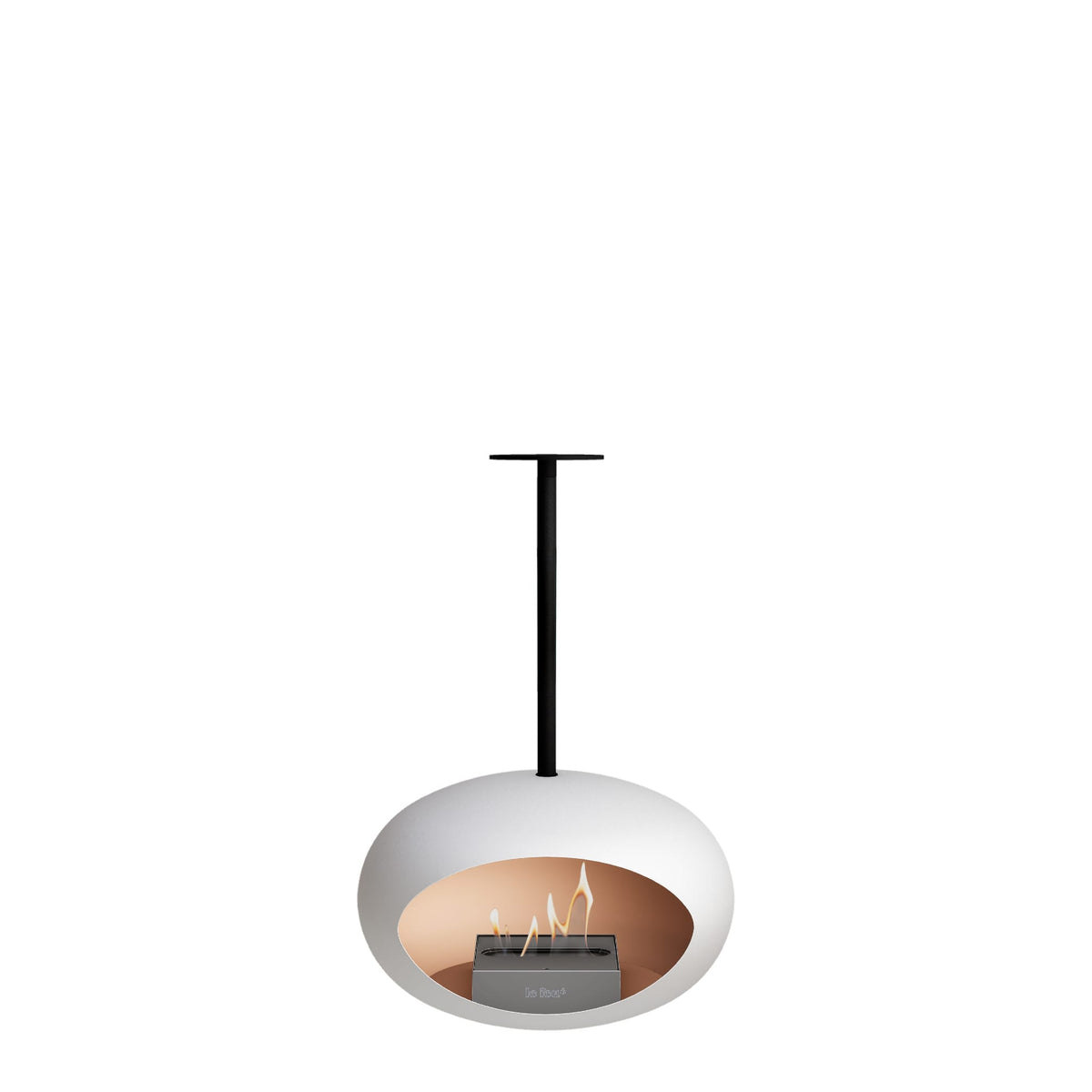 Le Feu Sky Dome White Fireplaces Nüline Distribution 50 cm black steel burner