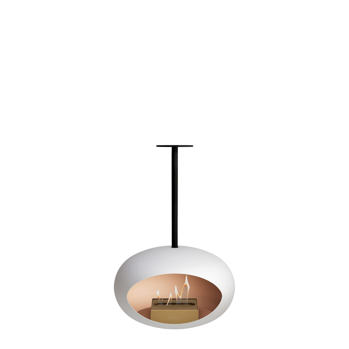 Le Feu Sky Dome White Fireplaces Nüline Distribution 50 cm black rose gold burner