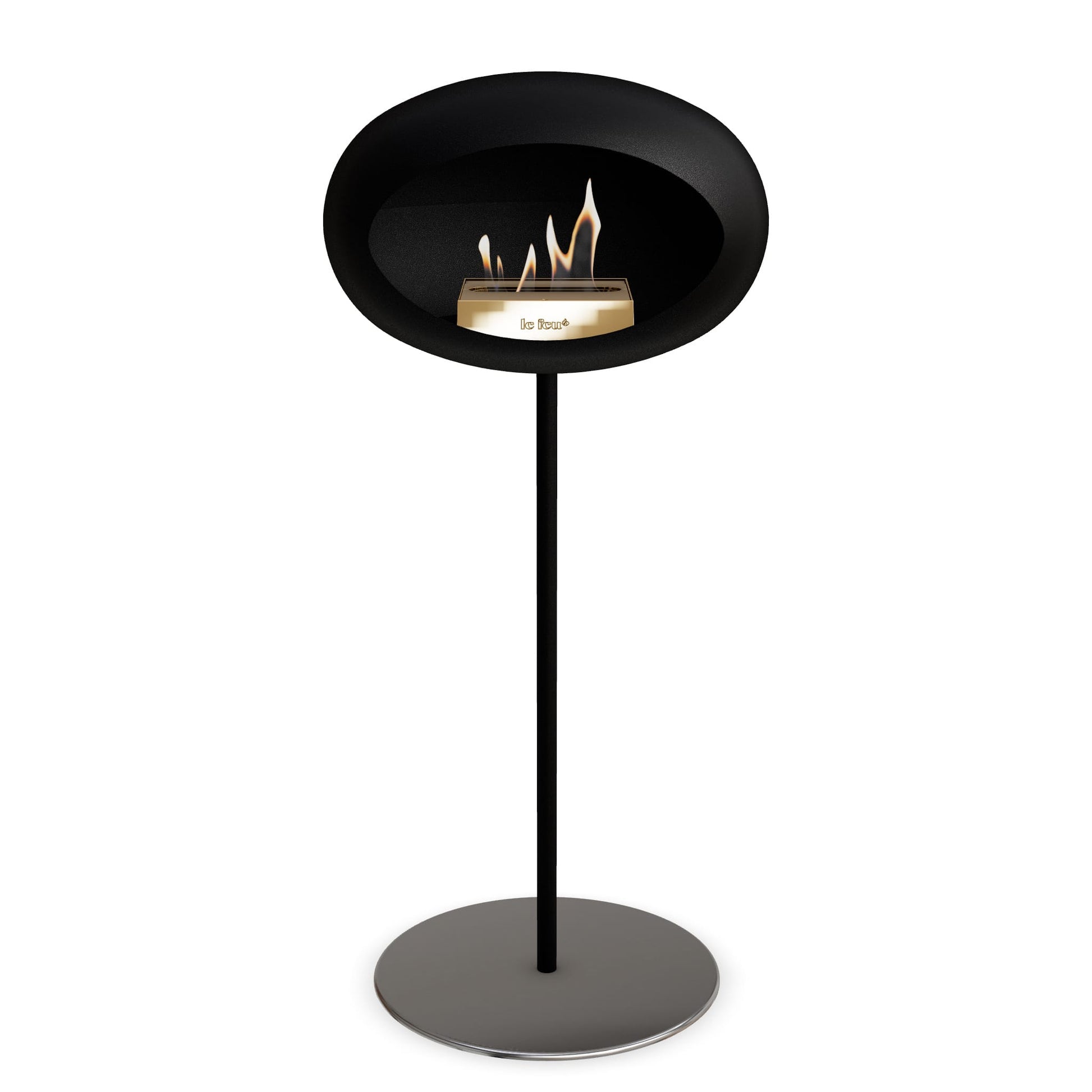 Le Feu Steel High Dome <br>Black Fireplaces Nüline Distribution ø2.5 cm black polished steel rose gold burner