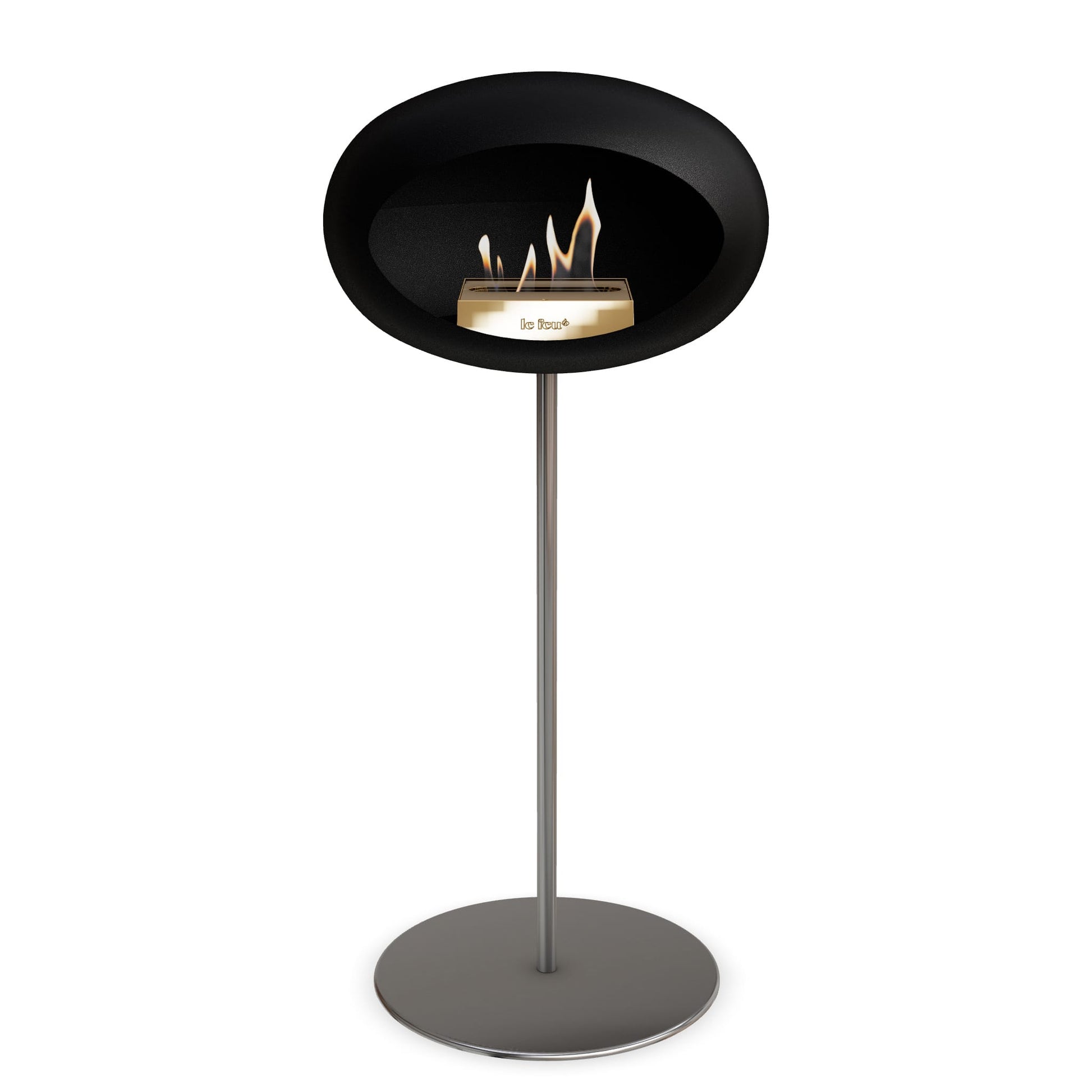 Le Feu Steel High Dome <br>Black Fireplaces Nüline Distribution ø2.5 cm polished steel polished steel rose gold burner