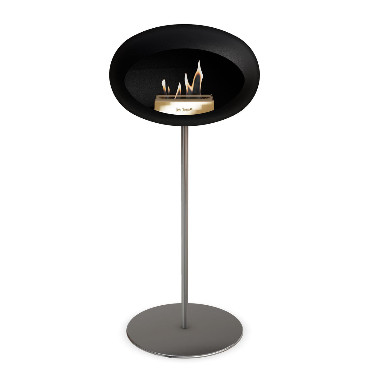 Le Feu Steel High Dome Black Fireplaces Nüline Distribution ø2.5 cm polished steel polished steel rose gold burner