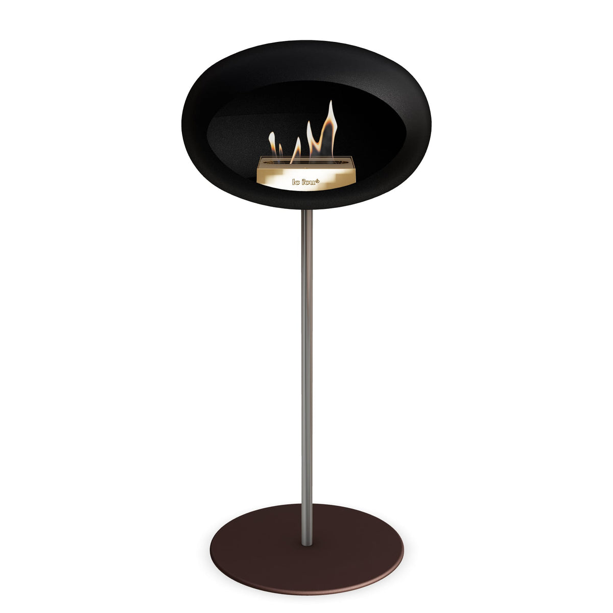 Le Feu Steel High Dome Black Fireplaces Nüline Distribution ø2.5 cm polished steel mocca rose gold burner