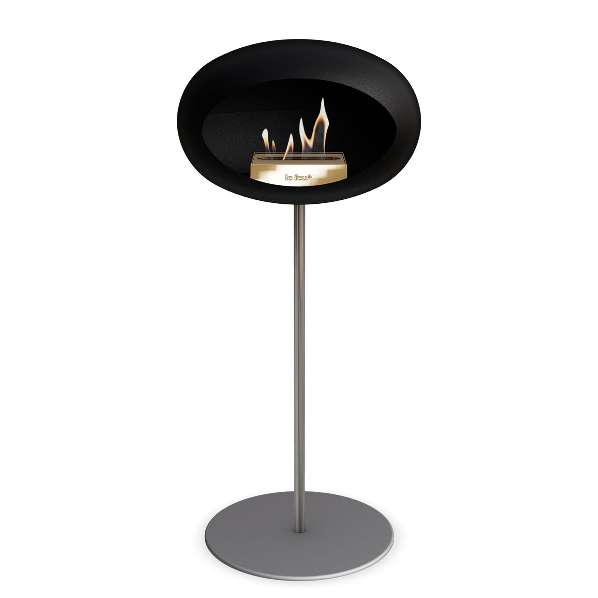 Le Feu Steel High Dome Black Fireplaces Nüline Distribution ø2.5 cm polished steel nickel rose gold burner