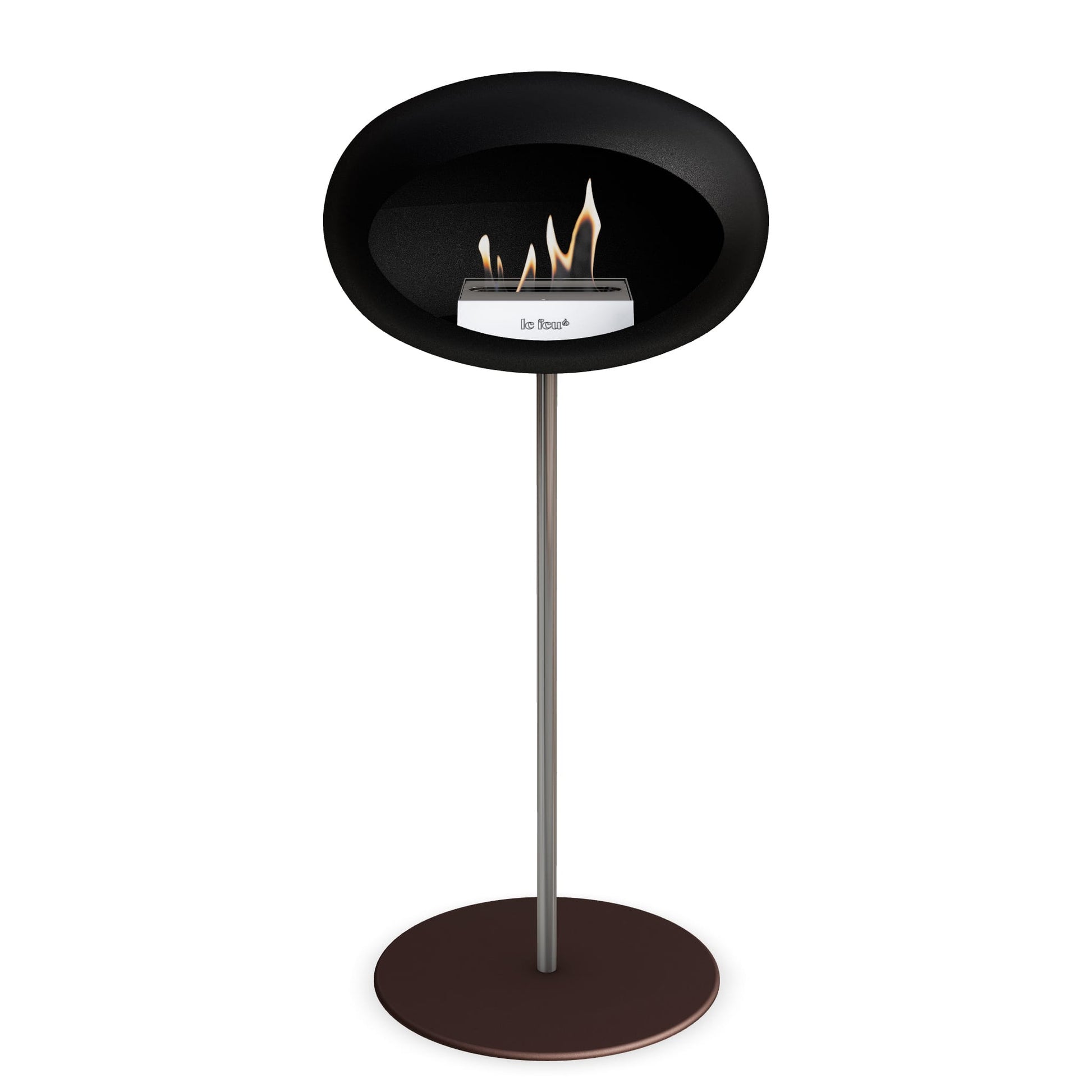 Le Feu Steel High Dome <br>Black Fireplaces Nüline Distribution ø2.5 cm polished steel mocca steel burner