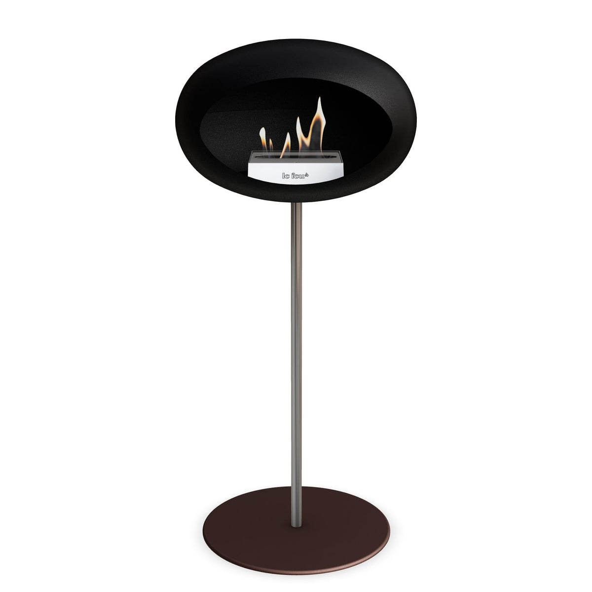 Le Feu Steel High Dome Black Fireplaces Nüline Distribution ø2.5 cm polished steel mocca steel burner