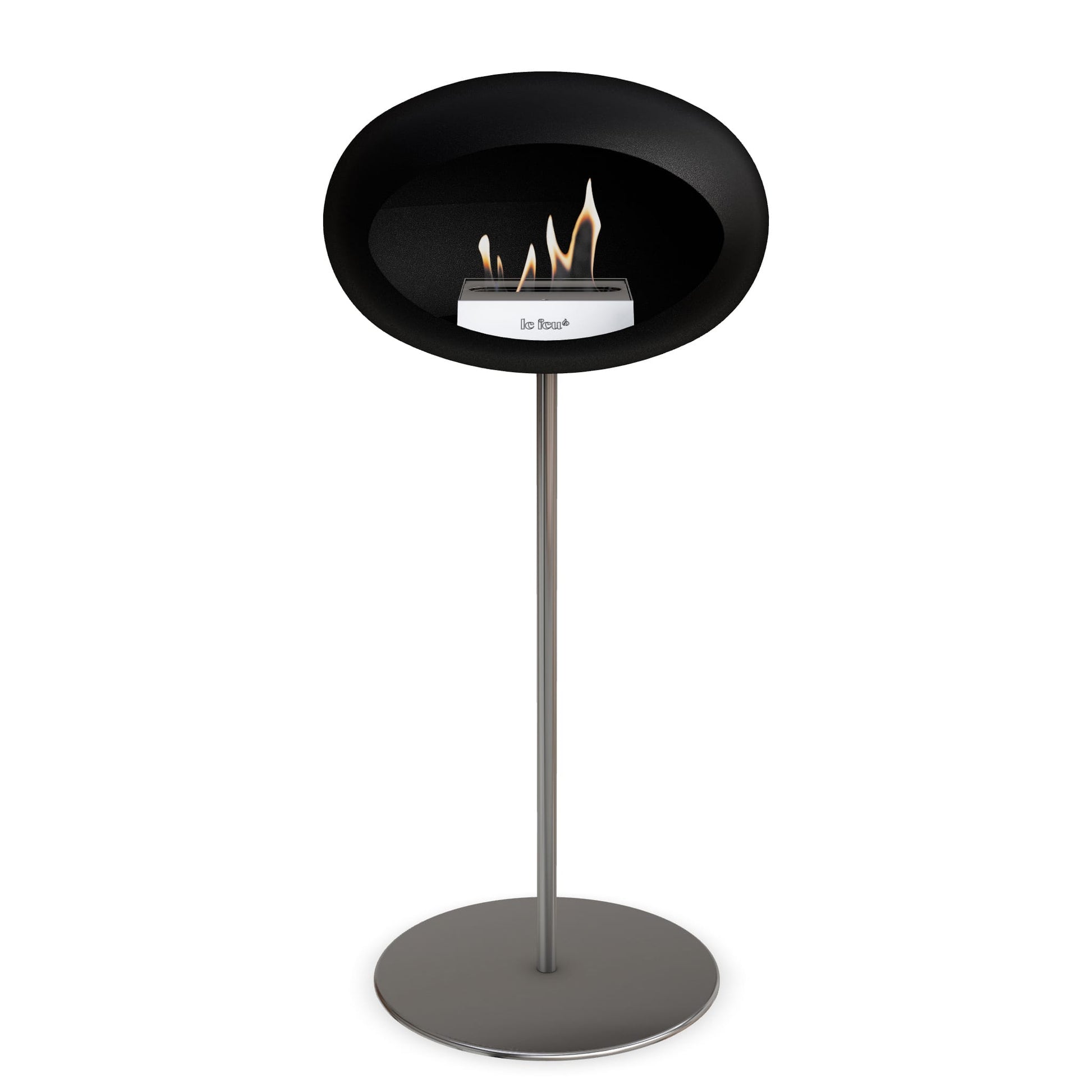 Le Feu Steel High Dome <br>Black Fireplaces Nüline Distribution ø2.5 cm polished steel polished steel steel burner
