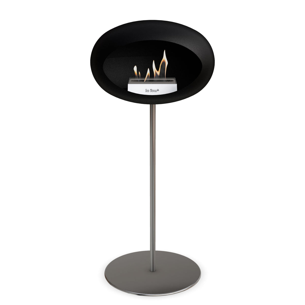 Le Feu Steel High Dome Black Fireplaces Nüline Distribution ø2.5 cm polished steel polished steel steel burner