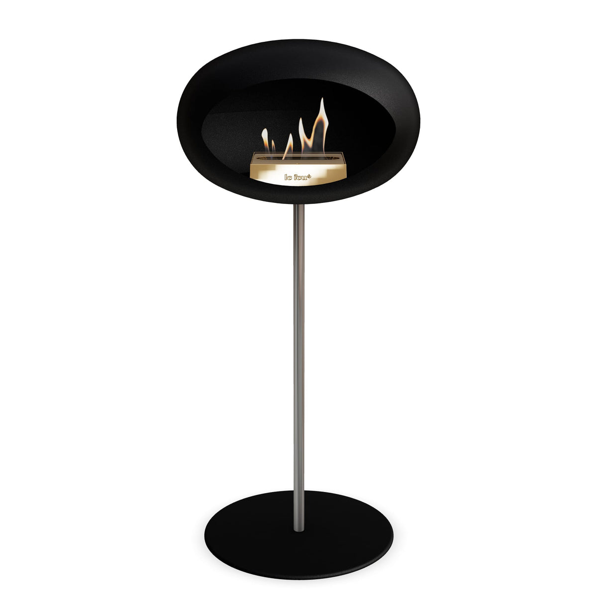 Le Feu Steel High Dome Black Fireplaces Nüline Distribution ø2.5 cm polished steel black rose gold burner