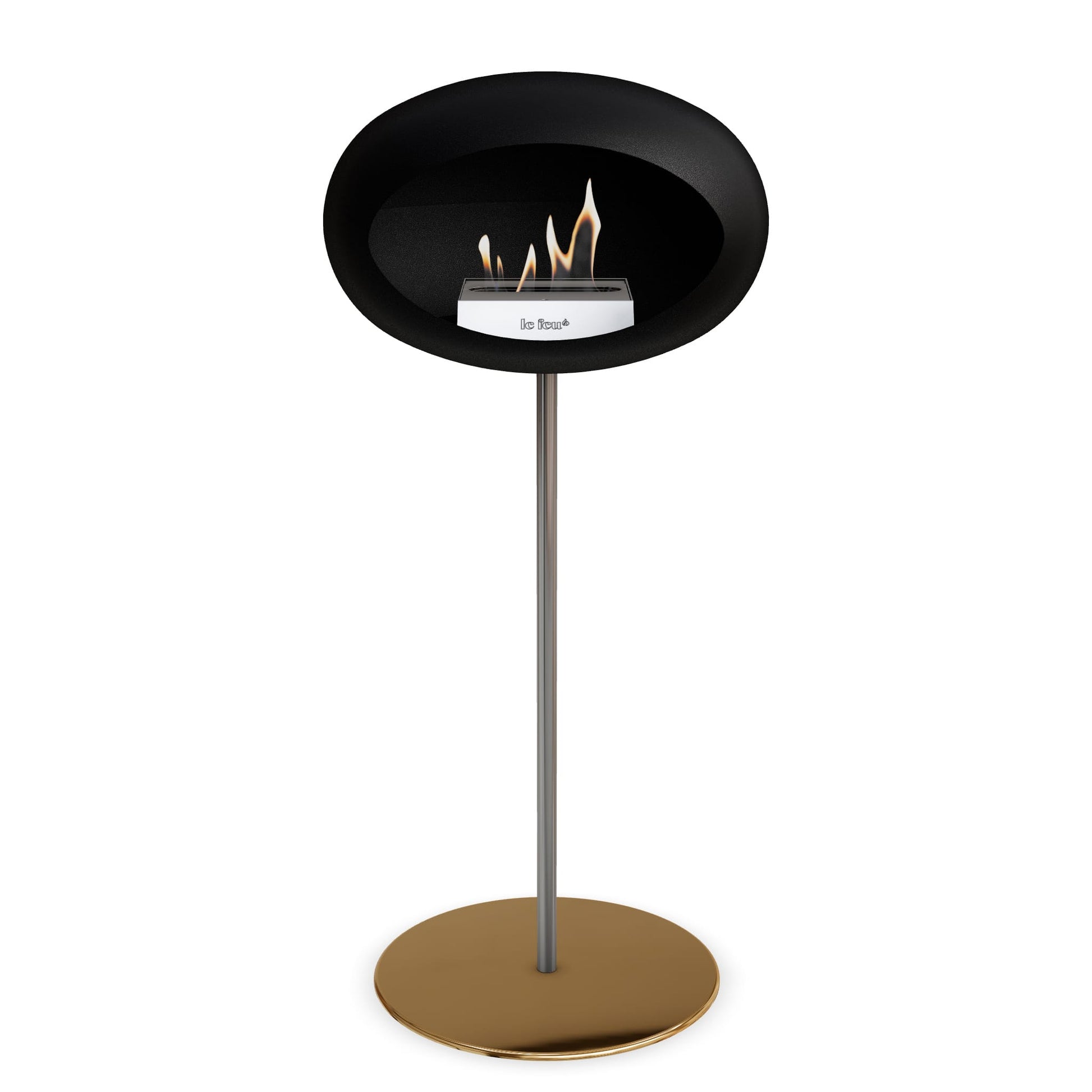 Le Feu Steel High Dome <br>Black Fireplaces Nüline Distribution ø2.5 cm polished steel rose gold steel burner