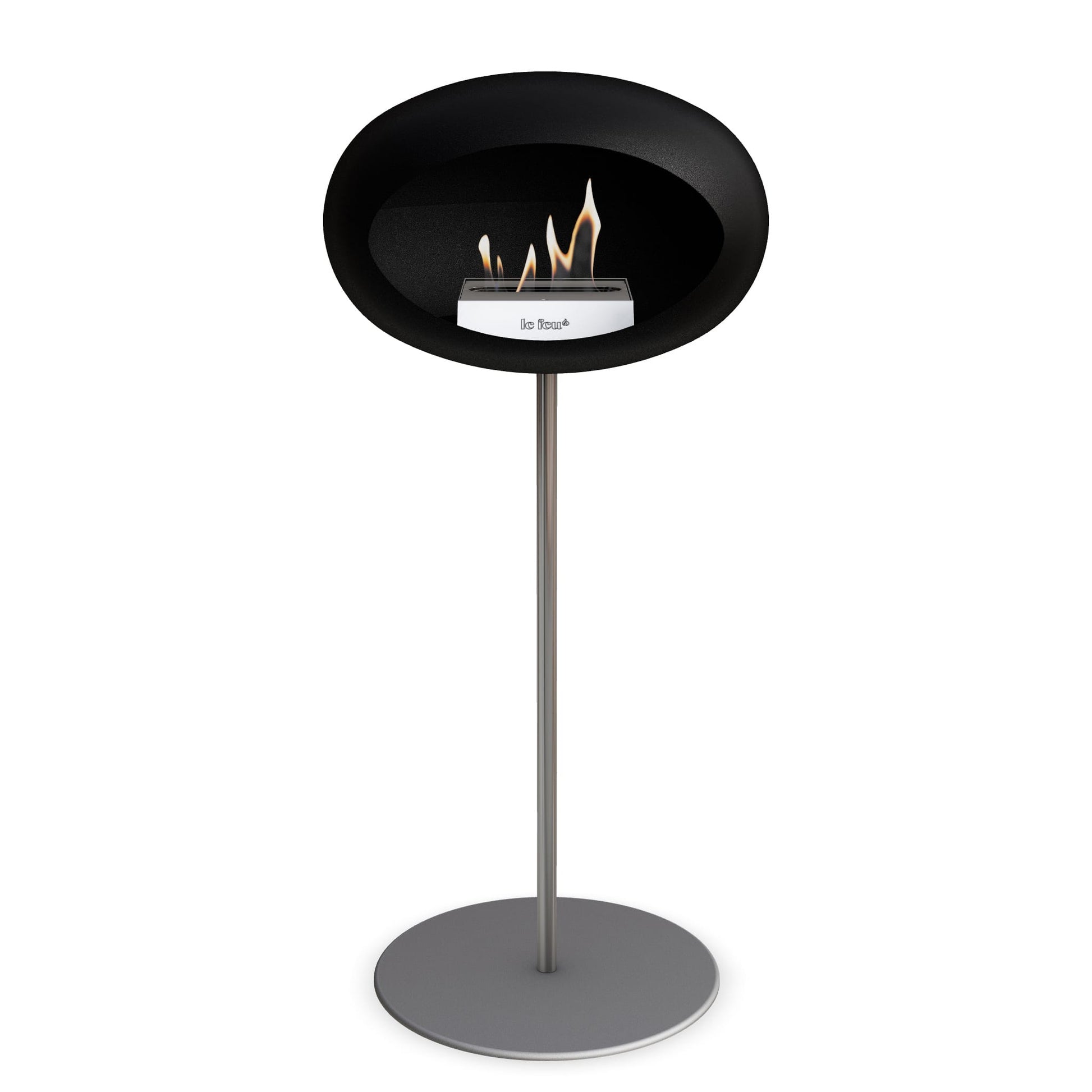 Le Feu Steel High Dome <br>Black Fireplaces Nüline Distribution ø2.5 cm polished steel nickel steel burner