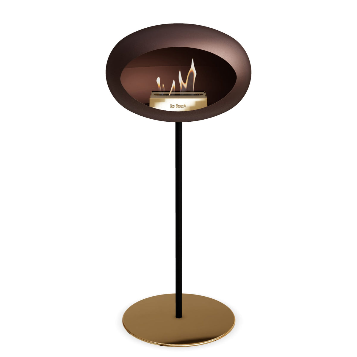 Le Feu Steel High Dome Mocca Fireplaces Nüline Distribution ø2.5 cm black rose gold rose gold burner