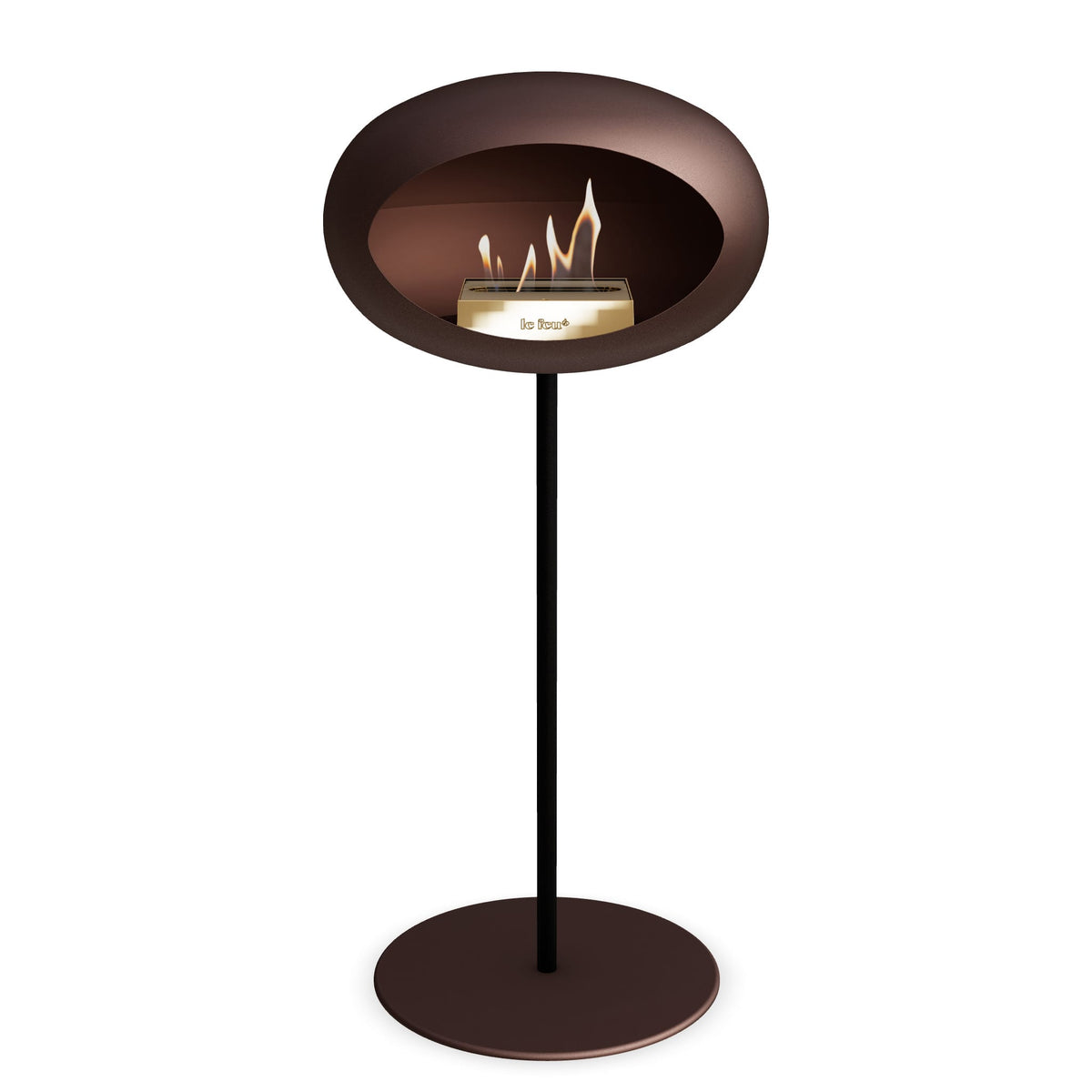 Le Feu Steel High Dome Mocca Fireplaces Nüline Distribution ø2.5 cm black mocca rose gold burner