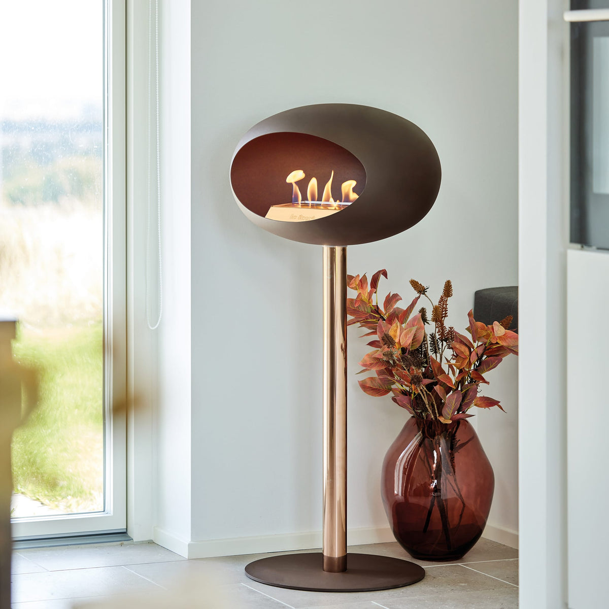 Le Feu Steel High Dome Mocca Fireplaces Nüline Distribution