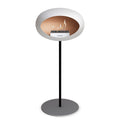 Le Feu Steel High Dome <br>White Fireplaces Nüline Distribution ø2.5 cm black nickel steel burner