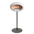 Le Feu Steel High Dome <br>White Fireplaces Nüline Distribution ø2.5 cm black polished steel steel burner