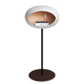 Le Feu Steel High Dome <br>White Fireplaces Nüline Distribution ø2.5 cm black mocca steel burner