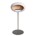 Le Feu Steel High Dome <br>White Fireplaces Nüline Distribution ø2.5 cm polished steel polished steel steel burner