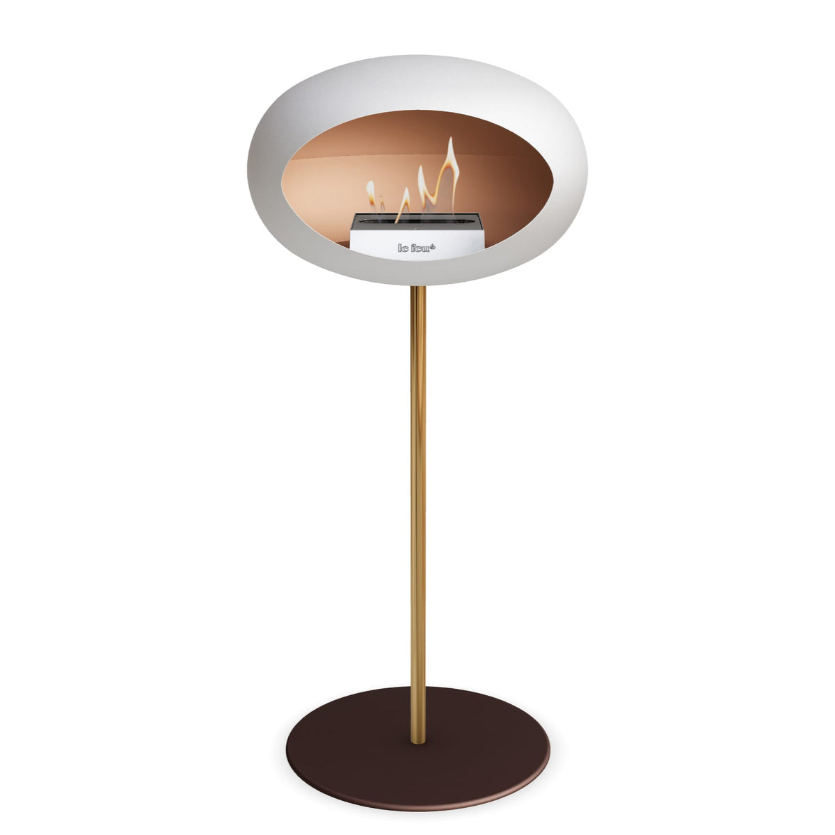 Le Feu Steel High Dome White Fireplaces Nüline Distribution ø2.5 cm rose gold mocca steel burner