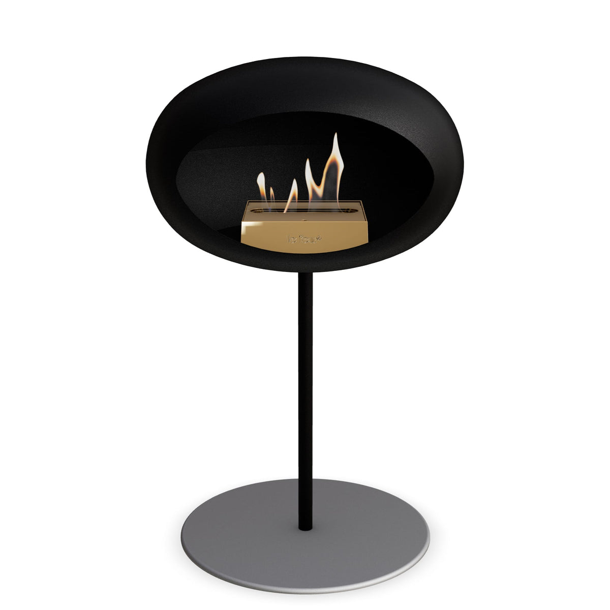 Le Feu Steel Low Dome Black Fireplaces Nüline Distribution ø2.5 cm black nickel rose gold burner