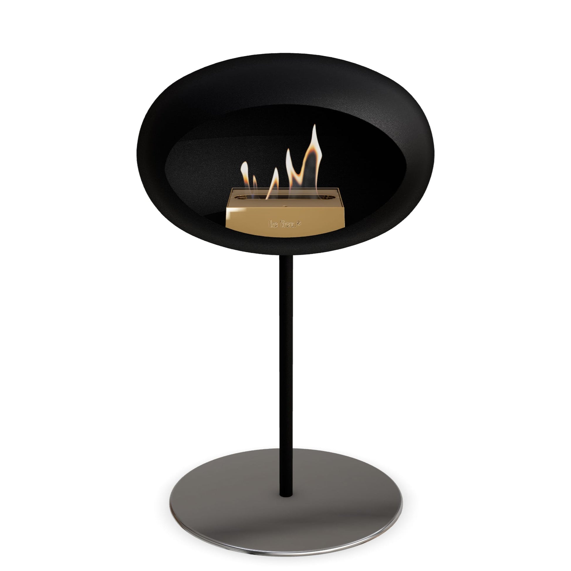 Le Feu Steel Low Dome <br>Black Fireplaces Nüline Distribution ø2.5 cm black polished steel rose gold burner