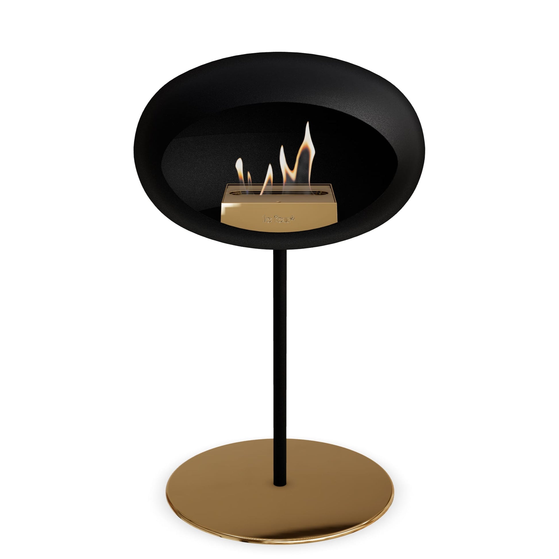 Le Feu Steel Low Dome <br>Black Fireplaces Nüline Distribution ø2.5 cm black rose gold rose gold burner