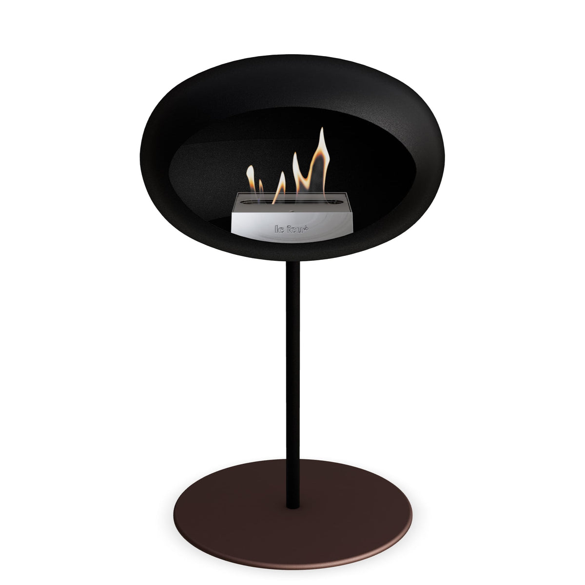 Le Feu Steel Low Dome Black Fireplaces Nüline Distribution ø2.5 cm black mocca steel burner