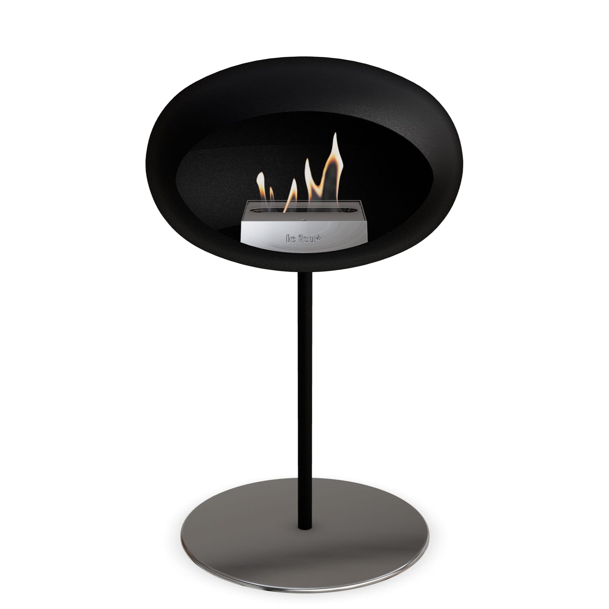Le Feu Steel Low Dome <br>Black Fireplaces Nüline Distribution ø2.5 cm black polished steel steel burner