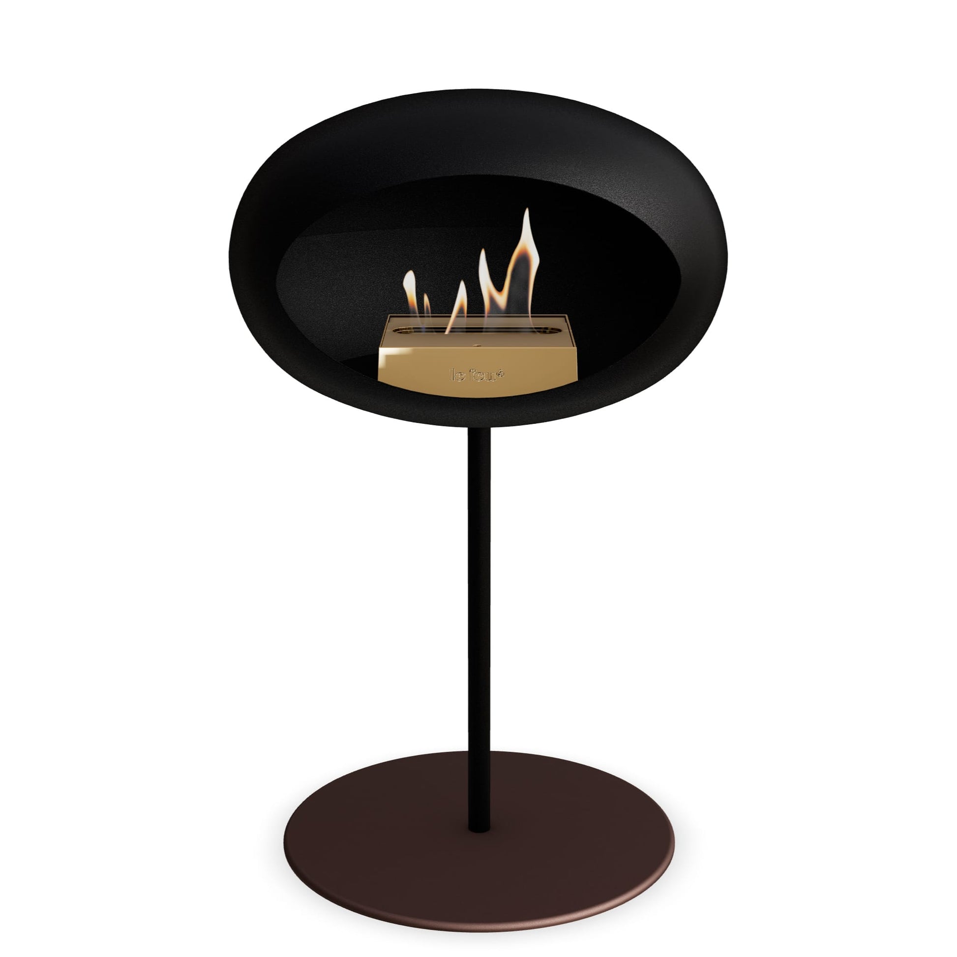 Le Feu Steel Low Dome <br>Black Fireplaces Nüline Distribution ø2.5 cm black mocca rose gold burner