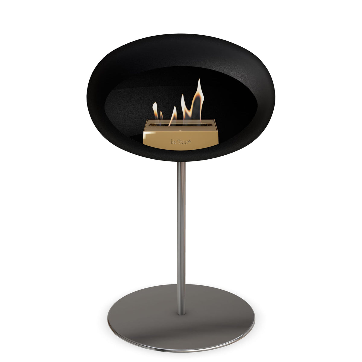 Le Feu Steel Low Dome Black Fireplaces Nüline Distribution ø2.5 cm polished steel polished steel rose gold burner