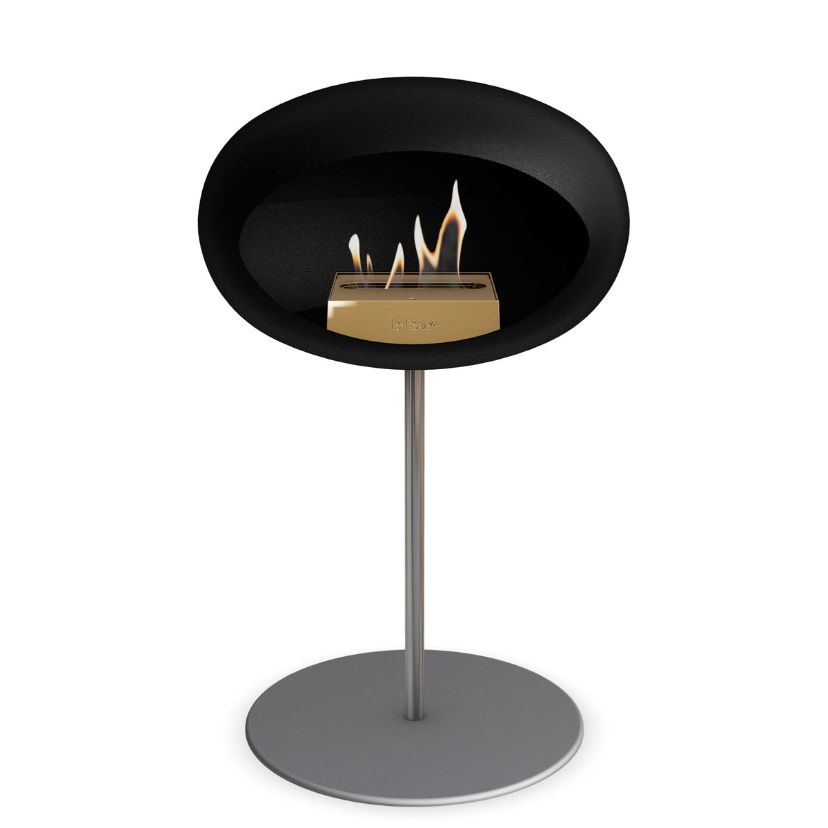 Le Feu Steel Low Dome Black Fireplaces Nüline Distribution ø2.5 cm polished steel nickel rose gold burner