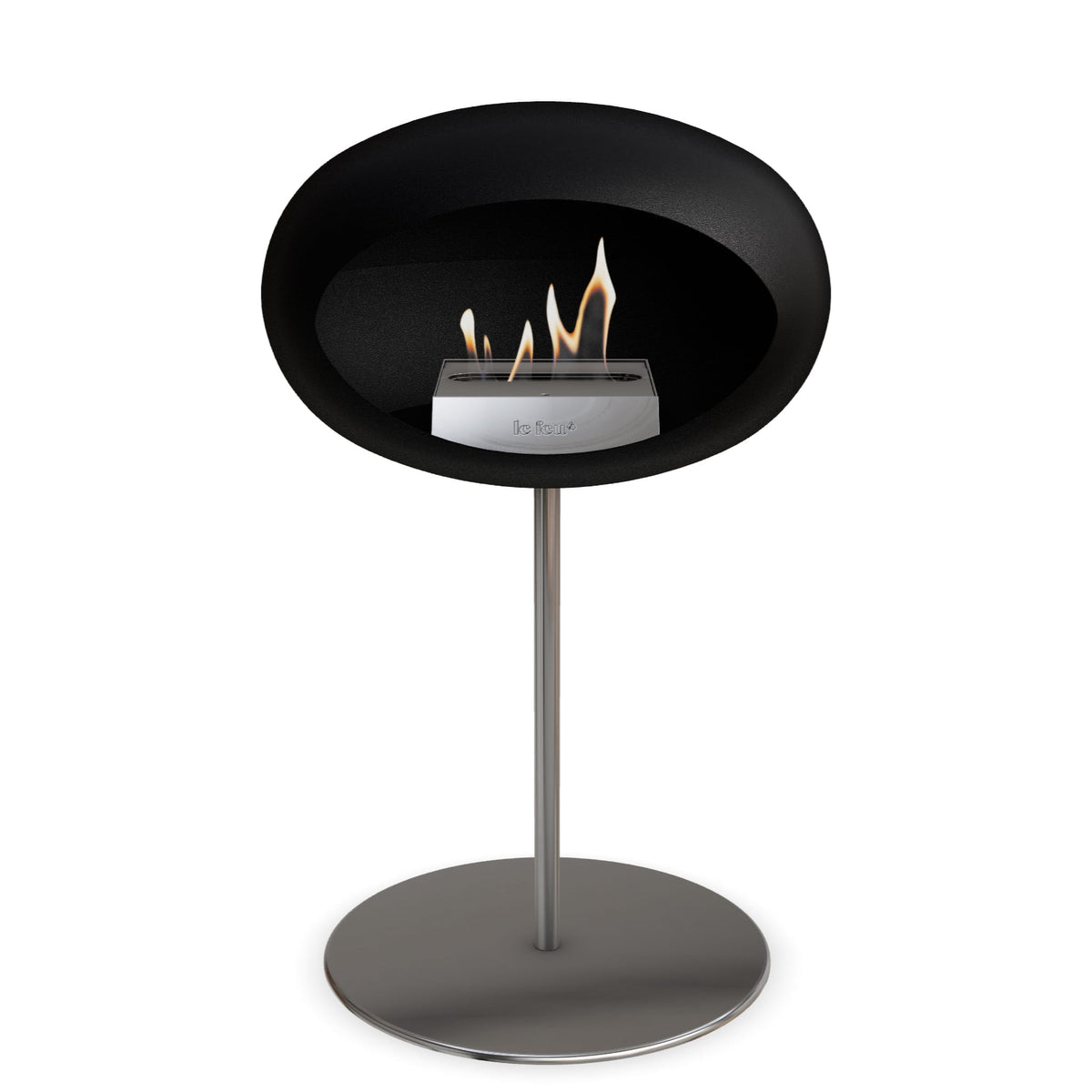 Le Feu Steel Low Dome Black Fireplaces Nüline Distribution ø2.5 cm polished steel polished steel steel burner