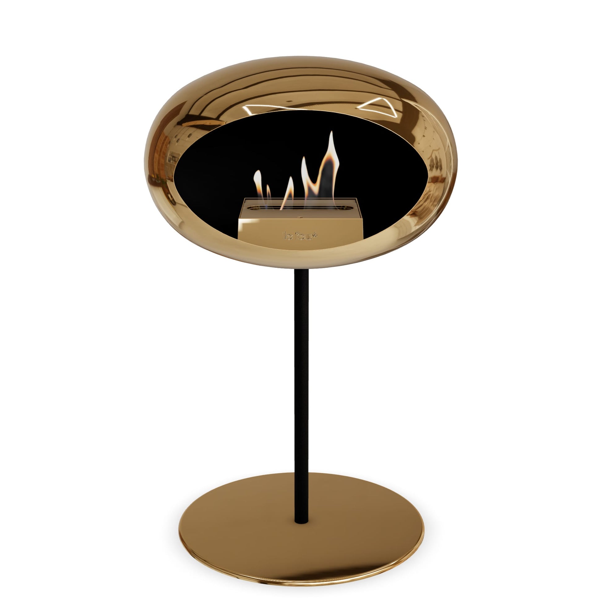 Le Feu Steel Low Dome <br>Chromed Rose Gold Fireplaces Nüline Distribution ø2.5 cm black rose gold rose gold burner