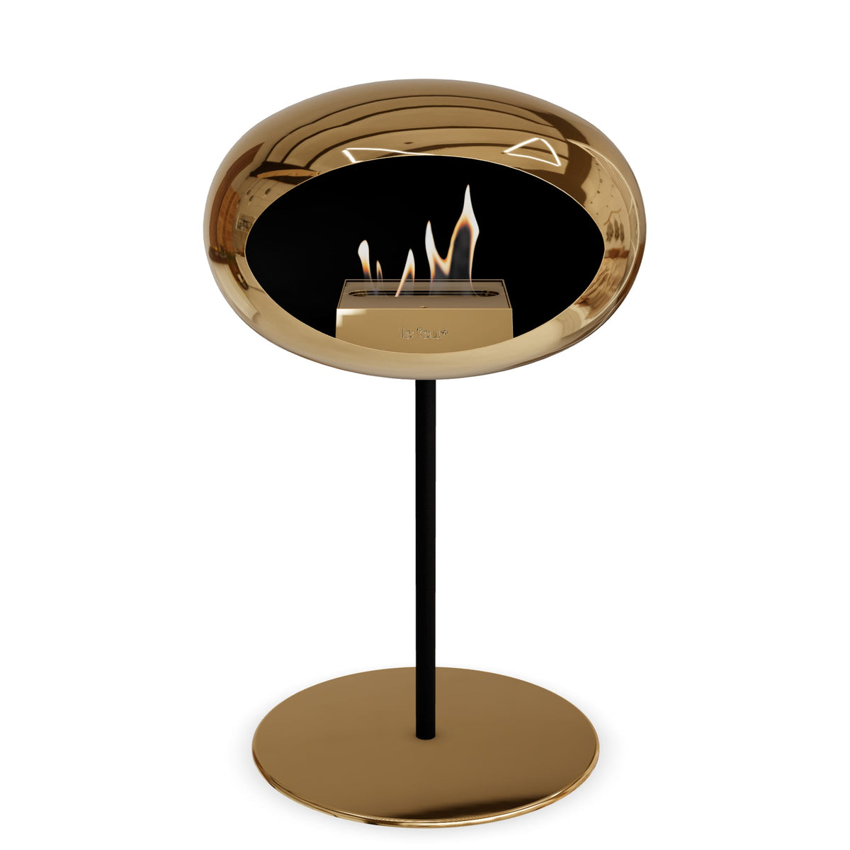 Le Feu Steel Low Dome Chromed Rose Gold Fireplaces Nüline Distribution ø2.5 cm black rose gold rose gold burner