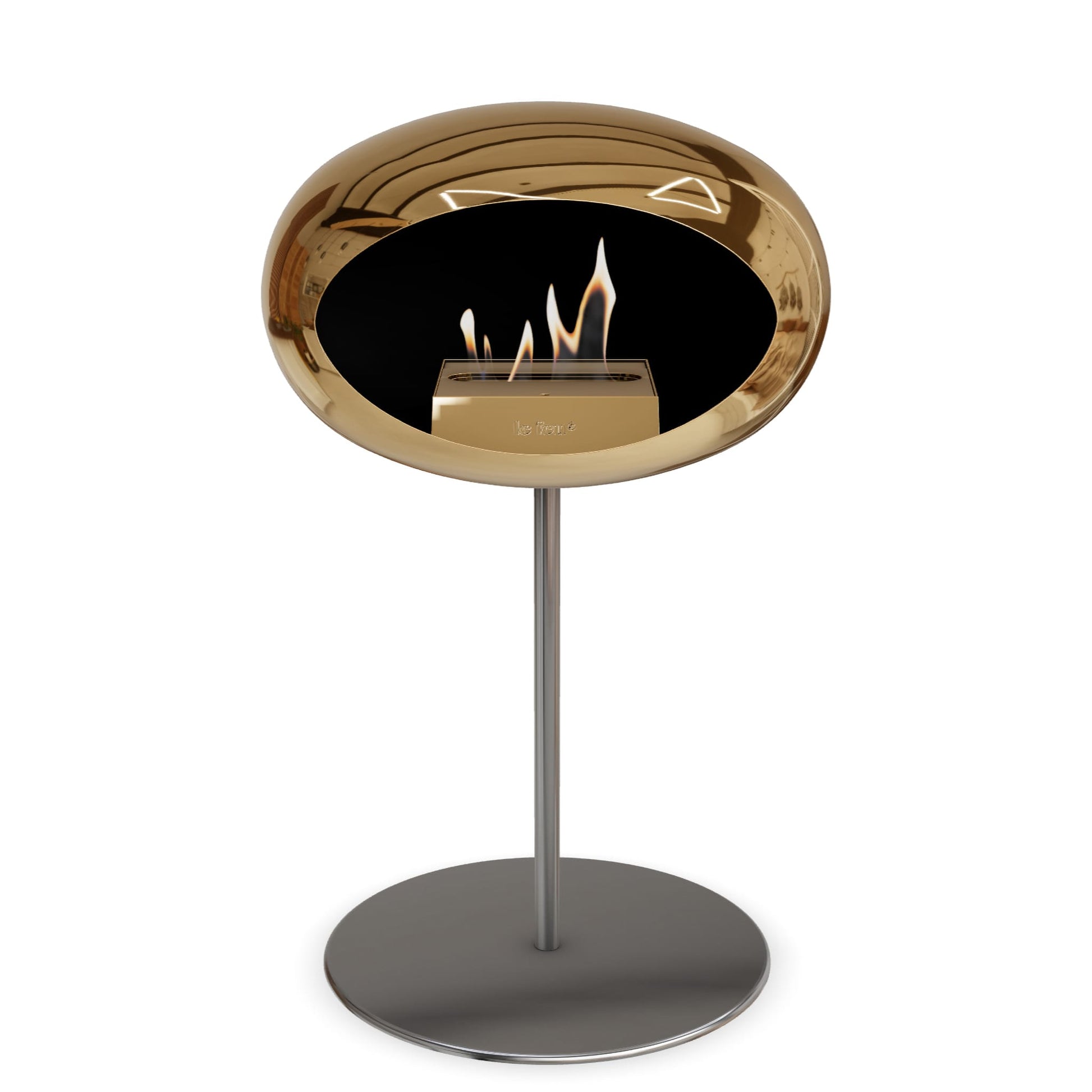 Le Feu Steel Low Dome <br>Chromed Rose Gold Fireplaces Nüline Distribution ø2.5 cm polished steel polished steel rose gold burner
