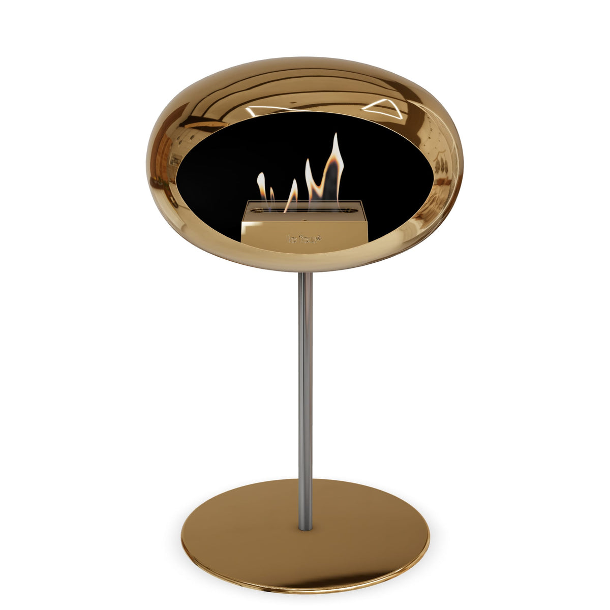 Le Feu Steel Low Dome Chromed Rose Gold Fireplaces Nüline Distribution ø2.5 cm polished steel rose gold rose gold burner