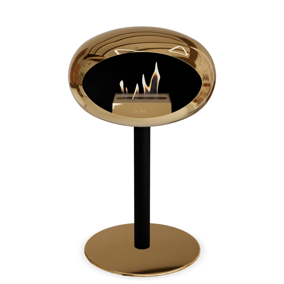 Le Feu Steel Low Dome Chromed Rose Gold Fireplaces Nüline Distribution ø6 cm black rose gold rose gold burner