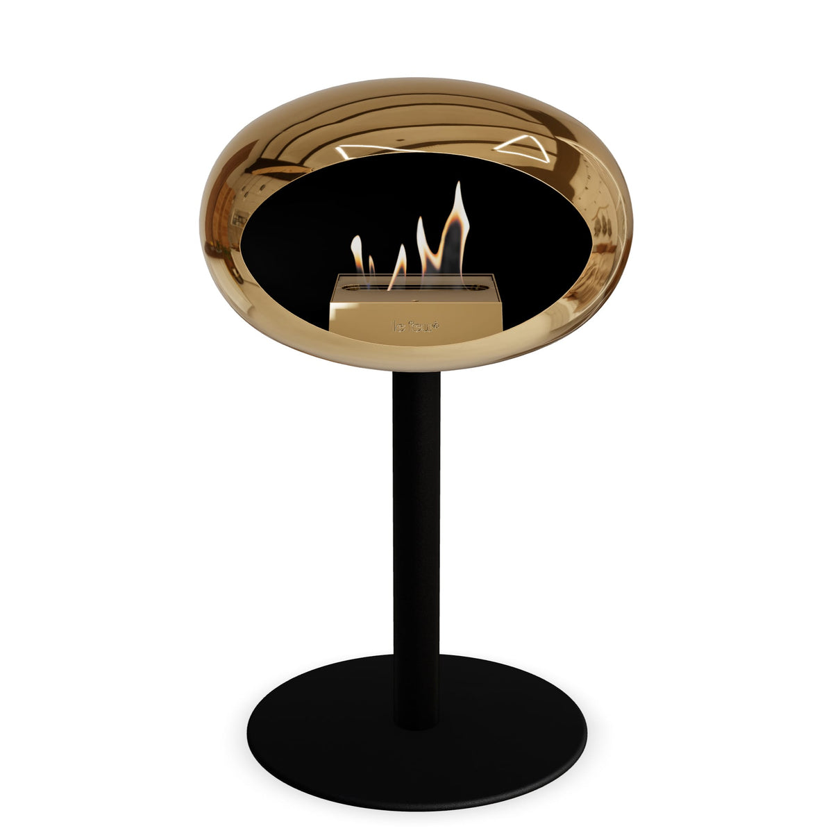 Le Feu Steel Low Dome Chromed Rose Gold Fireplaces Nüline Distribution ø6 cm black black rose gold burner