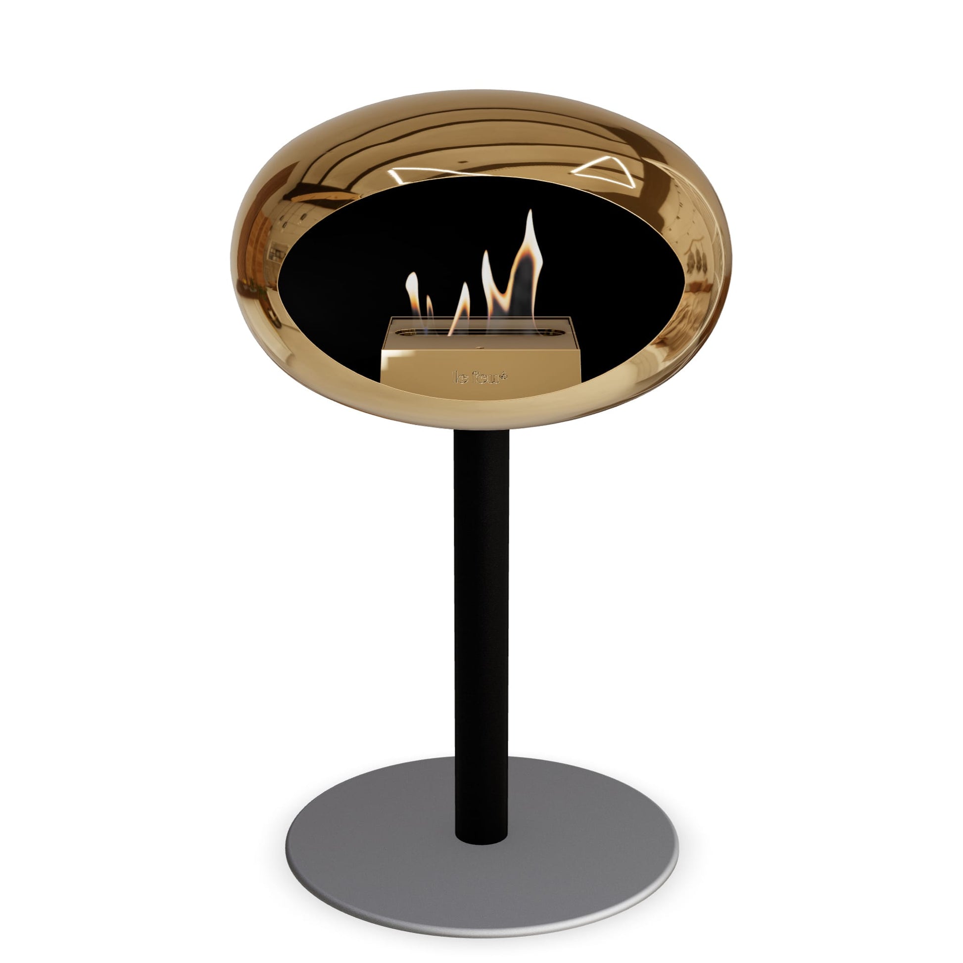 Le Feu Steel Low Dome <br>Chromed Rose Gold Fireplaces Nüline Distribution ø6 cm black nickel rose gold burner