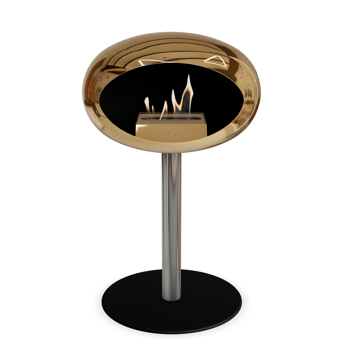 Le Feu Steel Low Dome Chromed Rose Gold Fireplaces Nüline Distribution ø6 cm polished steel black rose gold burner