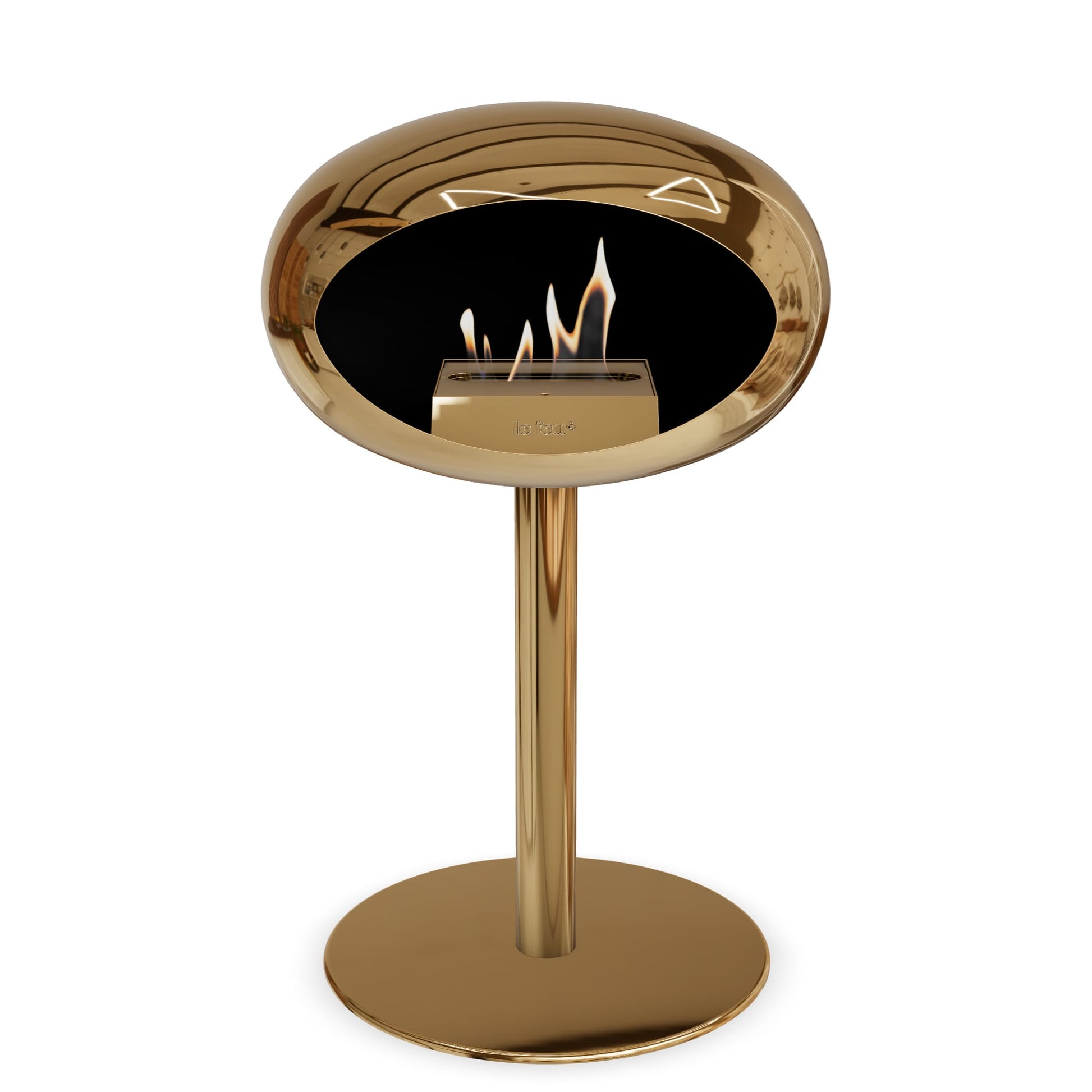 Le Feu Steel Low Dome <br>Chromed Rose Gold Fireplaces Nüline Distribution ø6 cm rose gold rose gold rose gold burner