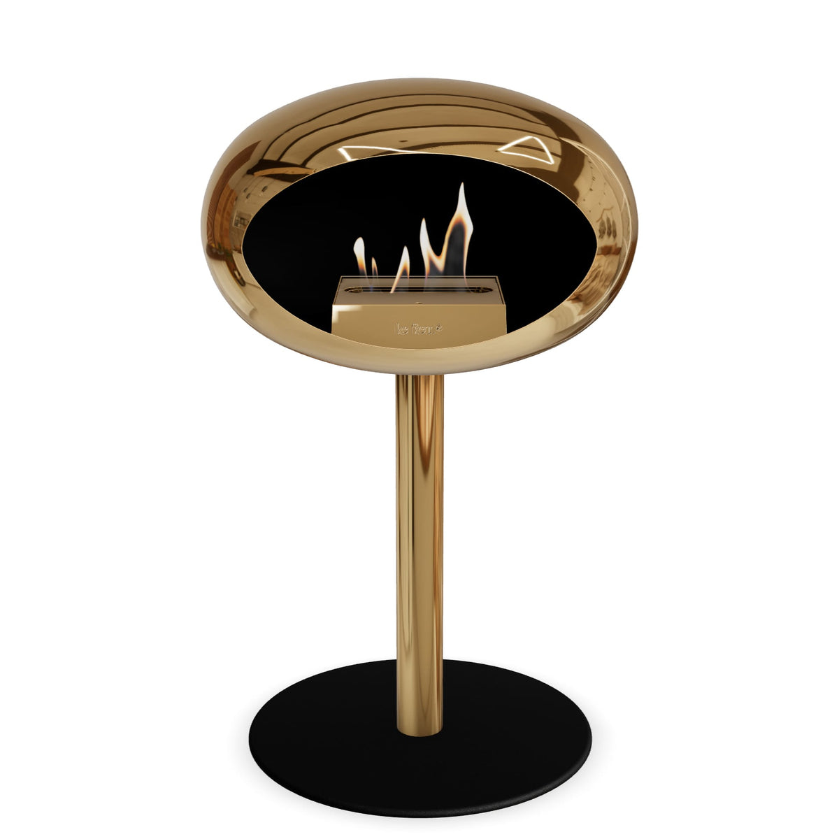 Le Feu Steel Low Dome Chromed Rose Gold Fireplaces Nüline Distribution ø6 cm rose gold black rose gold burner