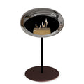 Le Feu Steel Low Dome <br>Chromed Silver Fireplaces Nüline Distribution ø2.5 cm black mocca steel burner